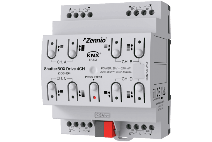 Zennio ShutterBOX Drive 4CH - actionneur de volets 4 canaux  ZIOSHD4
