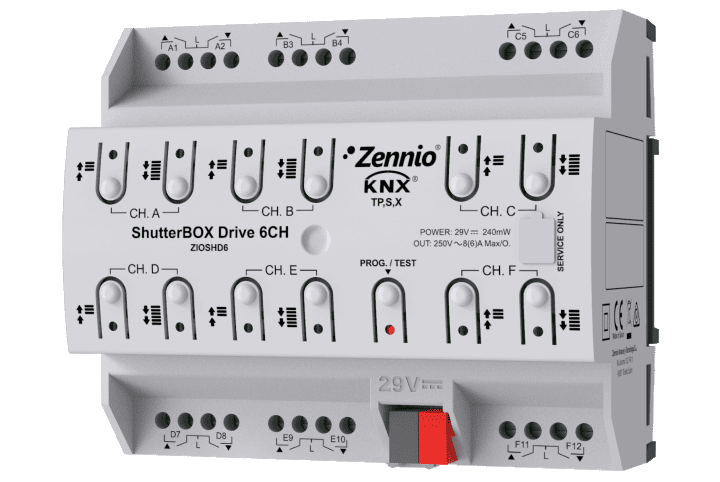 Zennio ShutterBOX Drive 6CH - actionneur de volets 6 canaux  ZIOSHD6