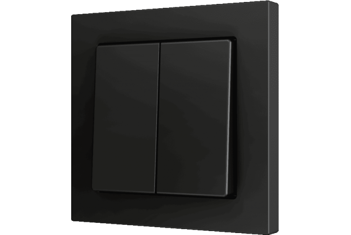 Zennio Enjoliveur 2 touches bouton poussoir soft - ZS55CSOFT2